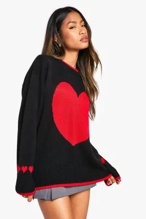 Oversized Heart Christmas Sweater