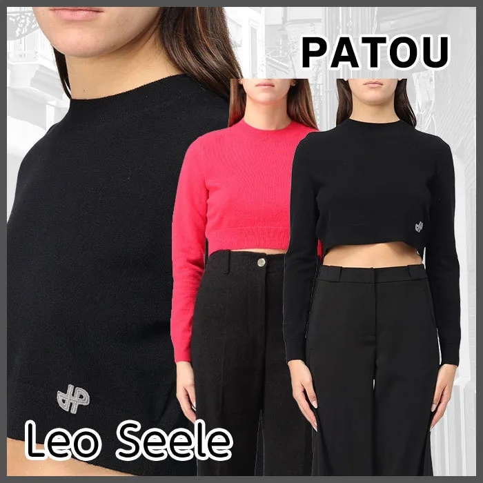 PATOU  |Casual Style Wool Street Style Long Sleeves Plain