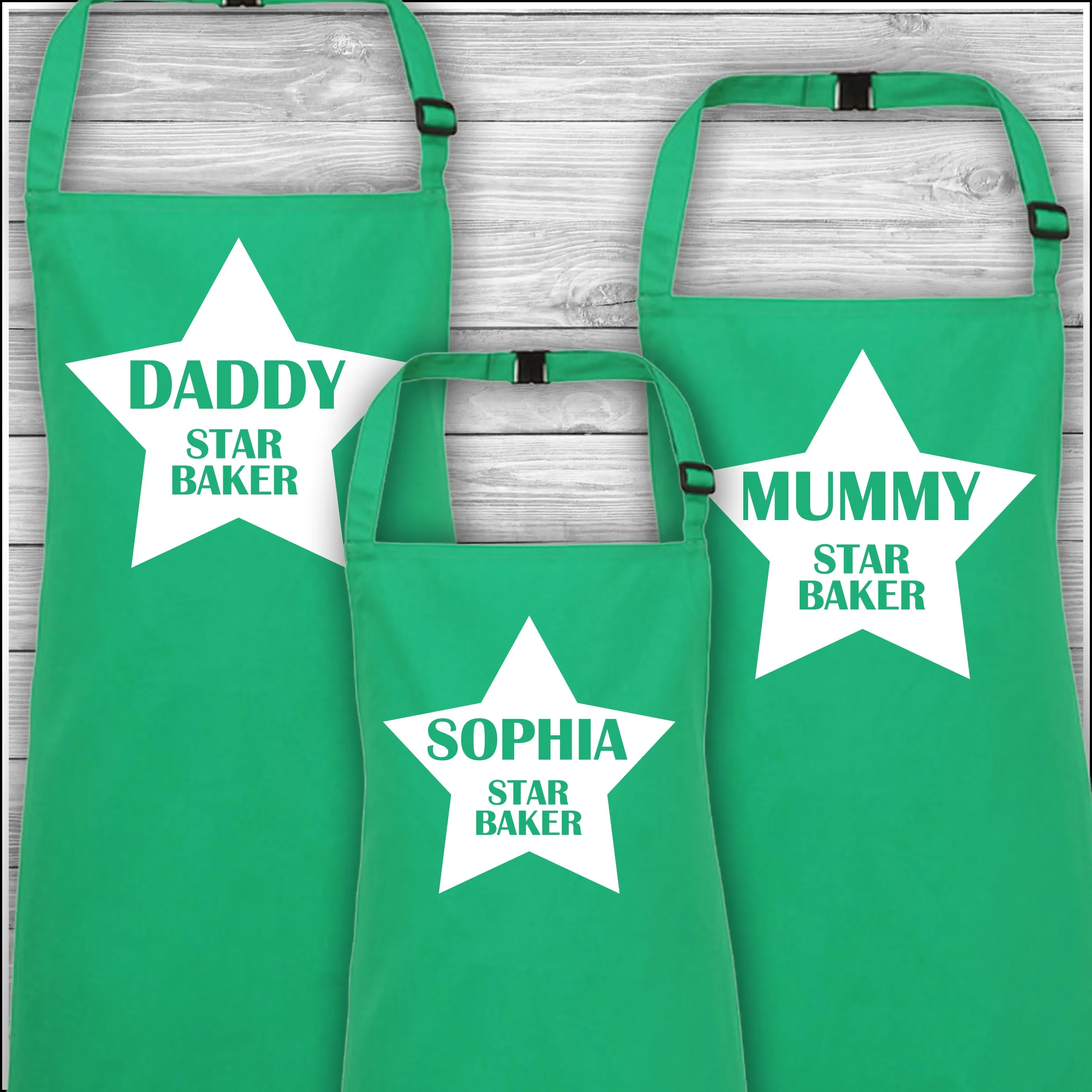 Personalised Cooking Aprons | Star Baker | Name | Father's Day Gift | Mother's Day Gift | Matching Family Aprons