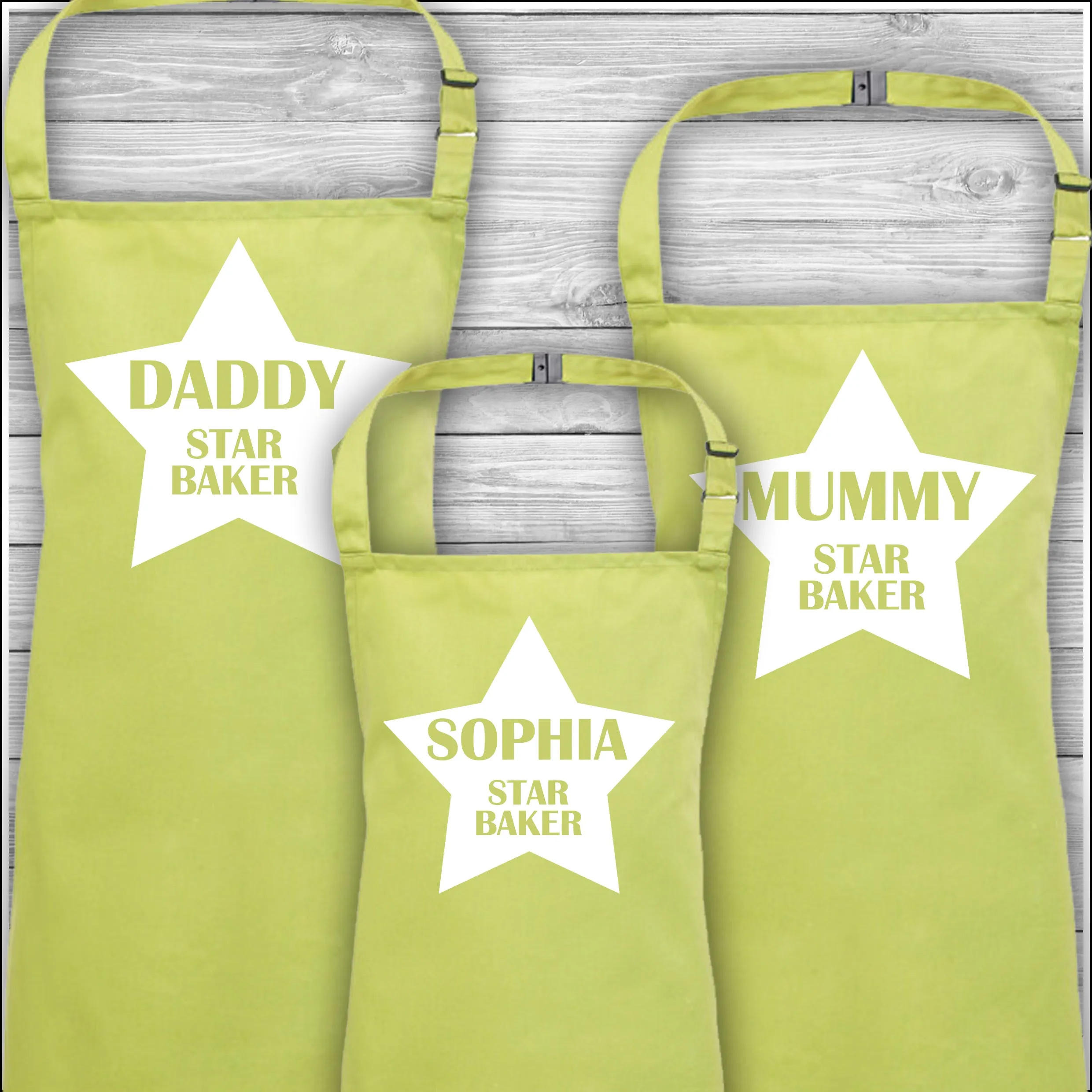 Personalised Cooking Aprons | Star Baker | Name | Father's Day Gift | Mother's Day Gift | Matching Family Aprons