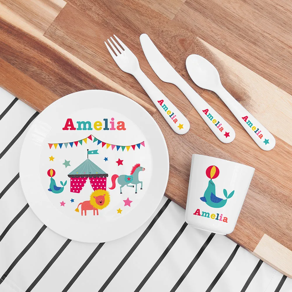 Personalised Kids Circus Dining Set