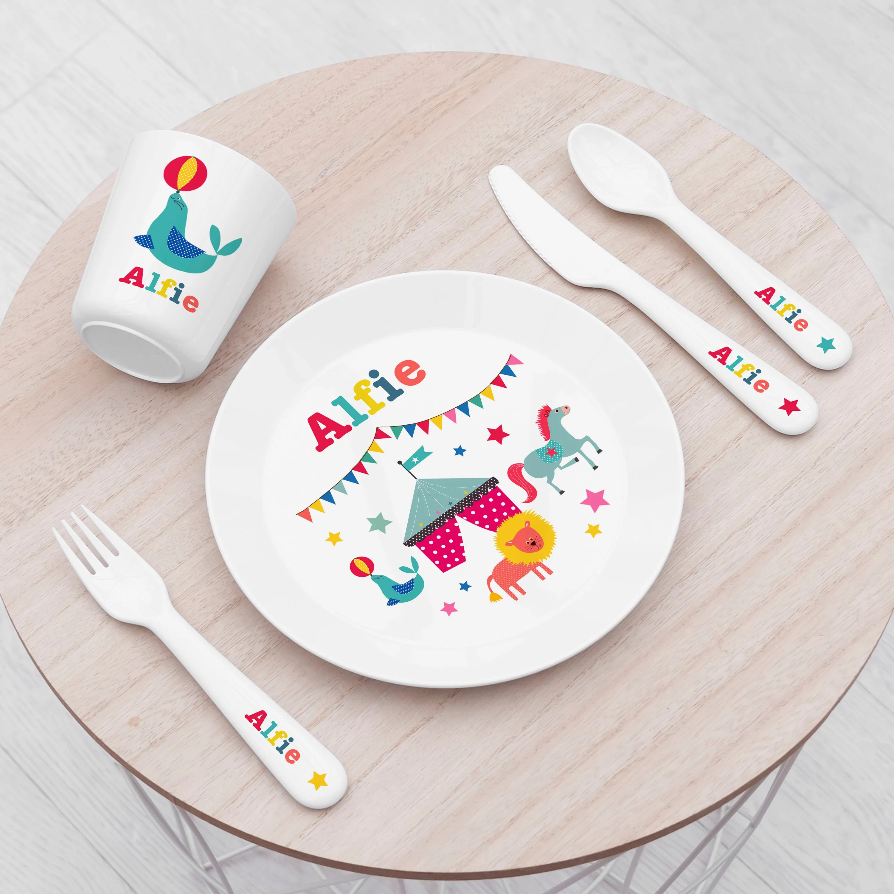 Personalised Kids Circus Dining Set