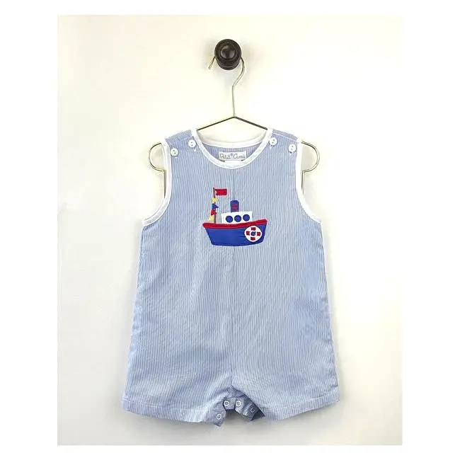 Petit Ami & Zubels Sunsuit with Tugboat Applique