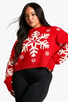 Plus Snowflake Christmas Sweater