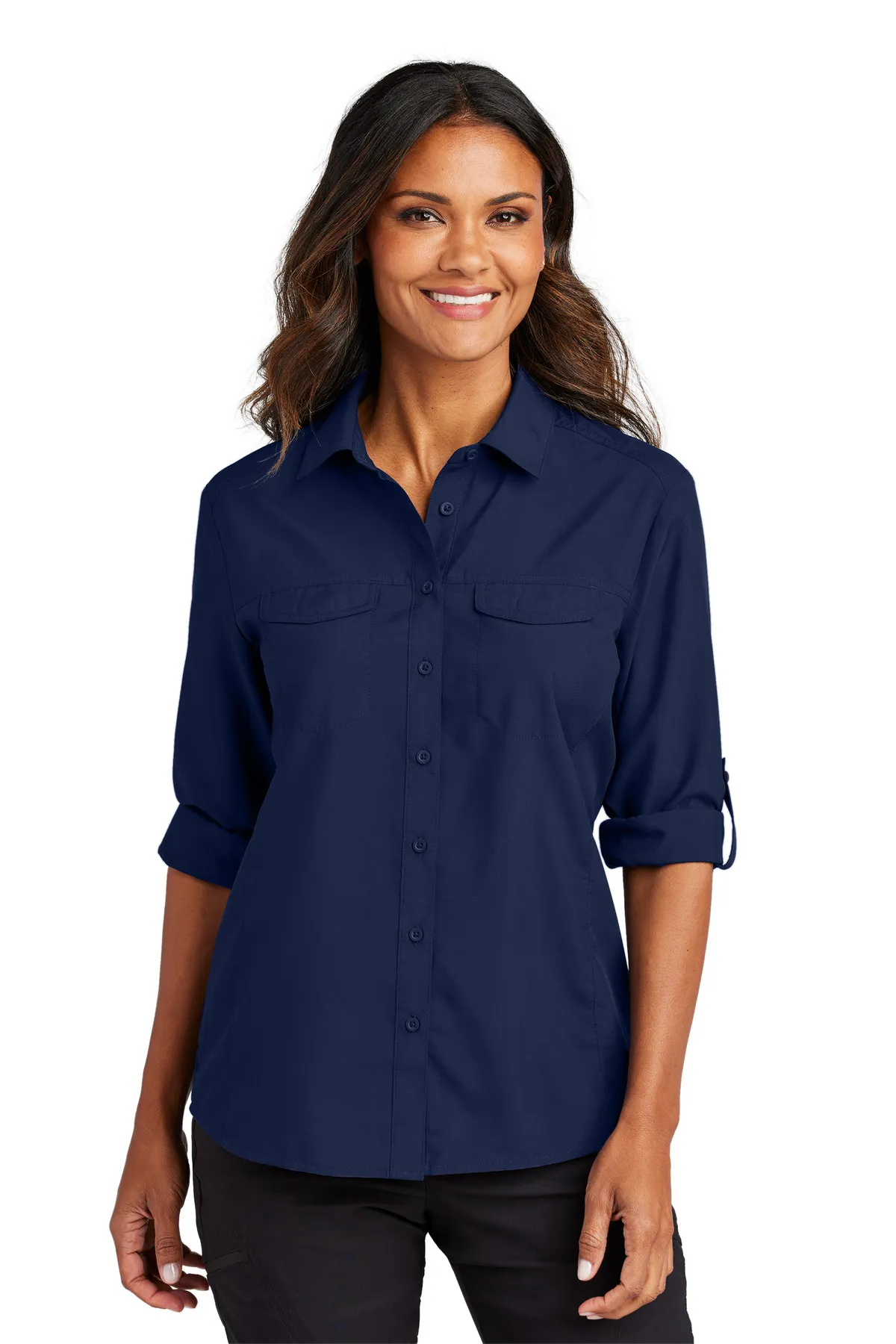 Port Authority Clothing LW960 Port Authority Ladies Long Sleeve UV Daybreak Shirt SKU: LW960