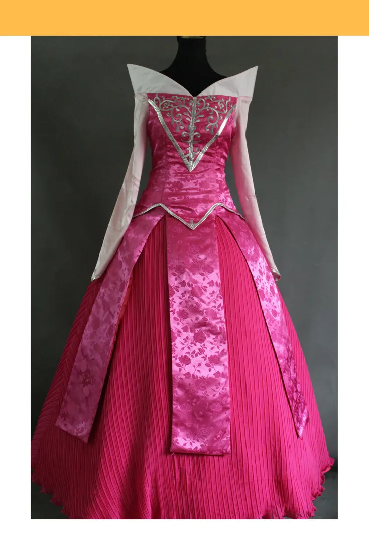 Princess Aurora Embroidered Brocade Sleeping Beauty Cosplay Costume