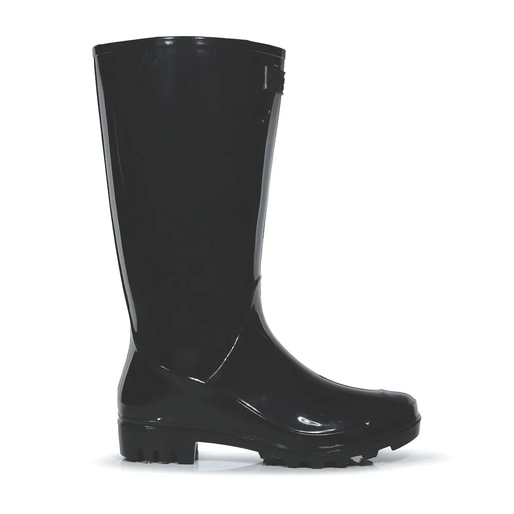 Regatta Lady Wenlock Metal Free Womens Non Safety Wellies Black Size 4 - Screwfix