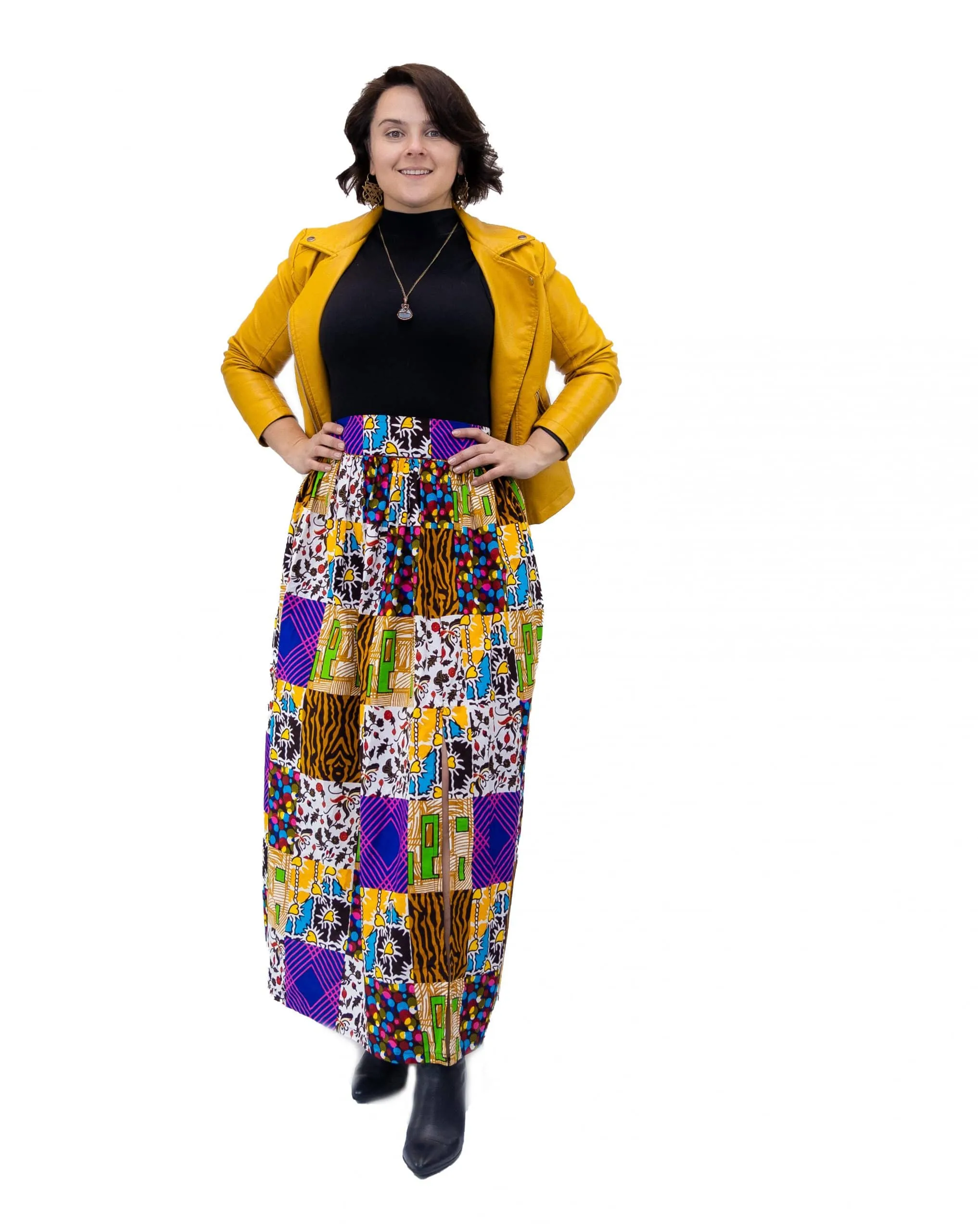 Rehema African Ankara Print Maxi Skirt - African Clothing Store | JT Aphrique