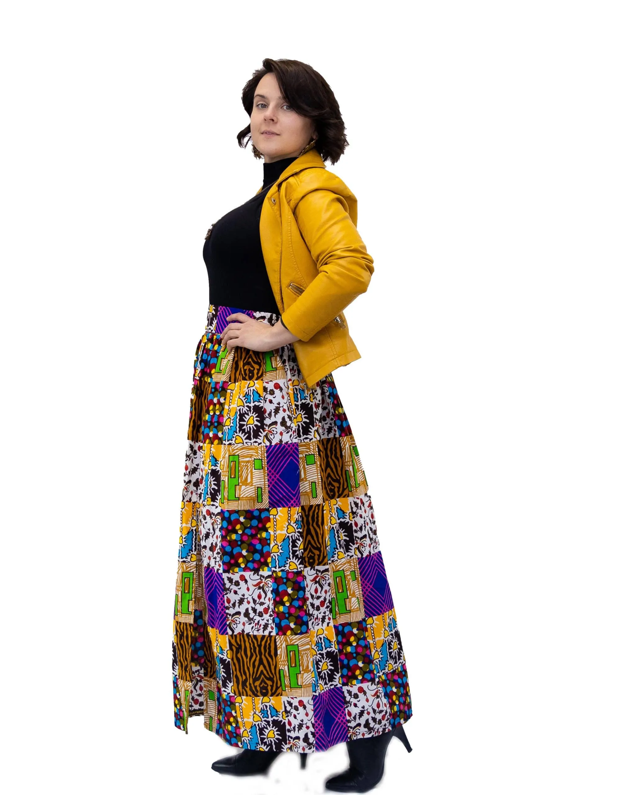 Rehema African Ankara Print Maxi Skirt - African Clothing Store | JT Aphrique