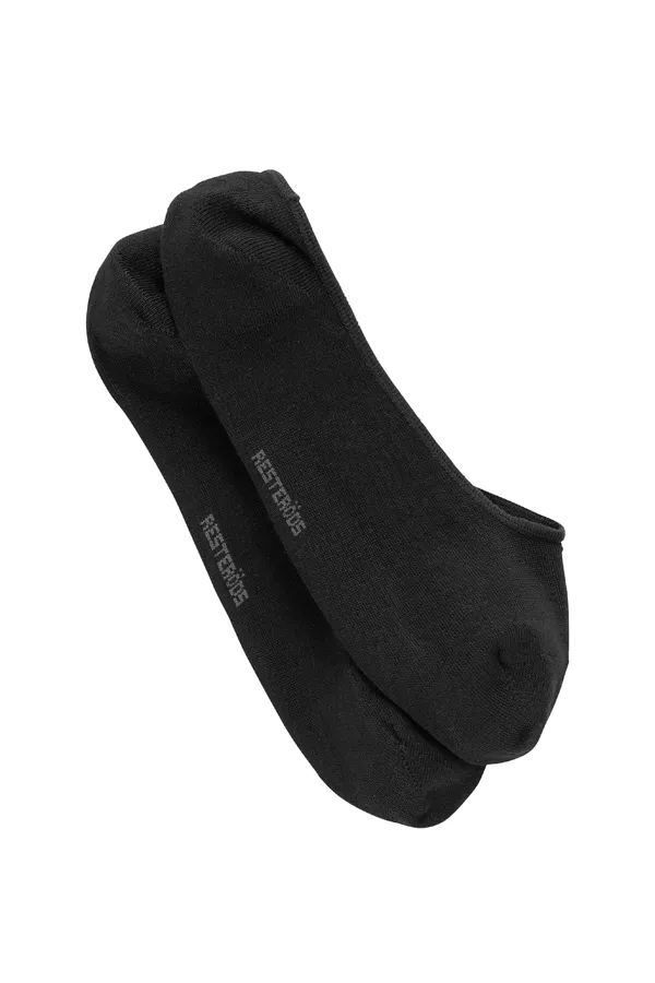 Resterds Bamboo 5-Pack No-Show Socks Black