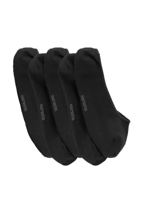 Resterds Bamboo 5-Pack No-Show Socks Black