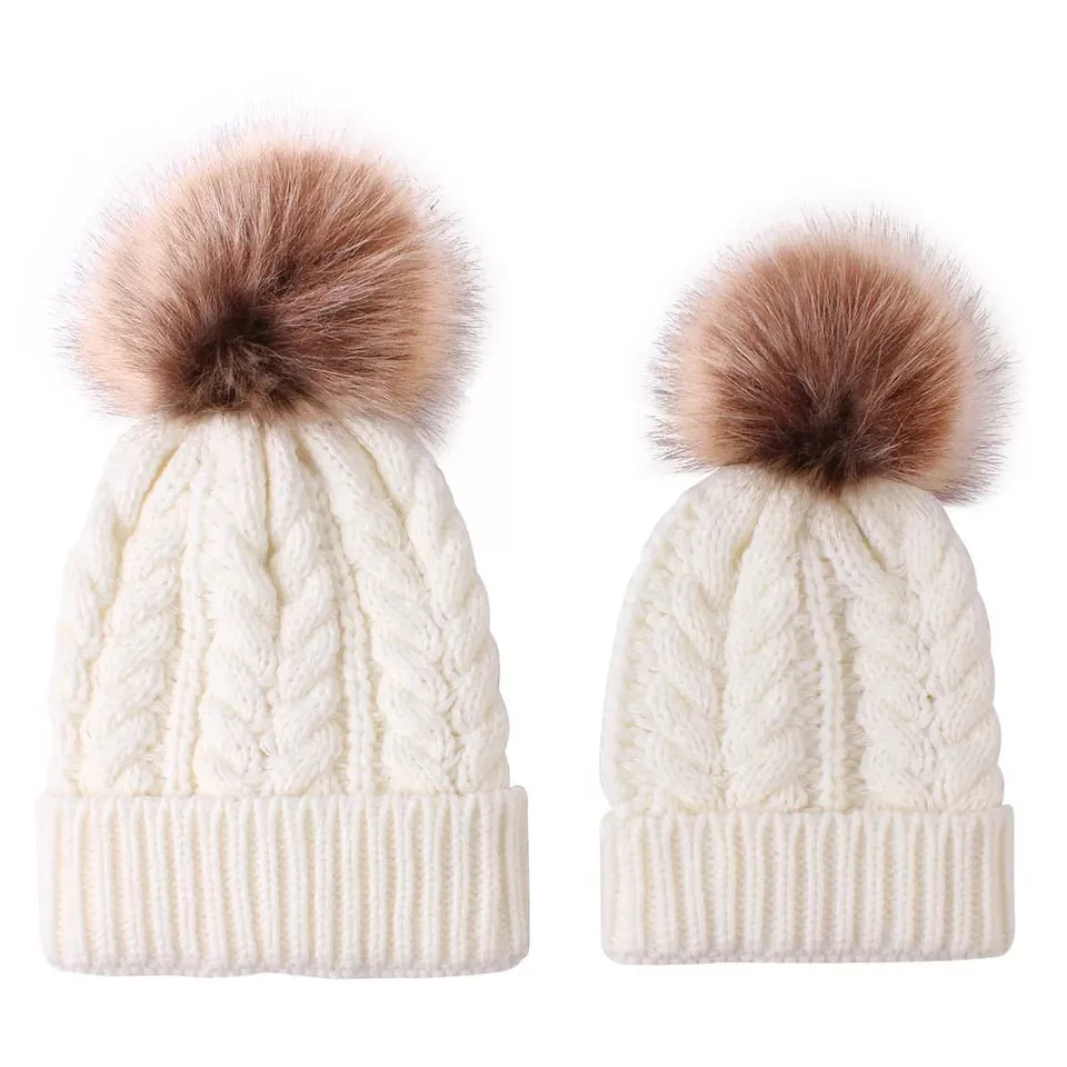 Ski Bunny Matching Beanies | White