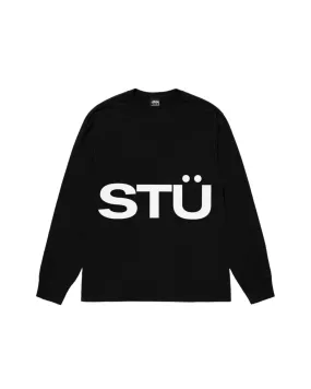 STUSSY All Caps Ls Tee Black