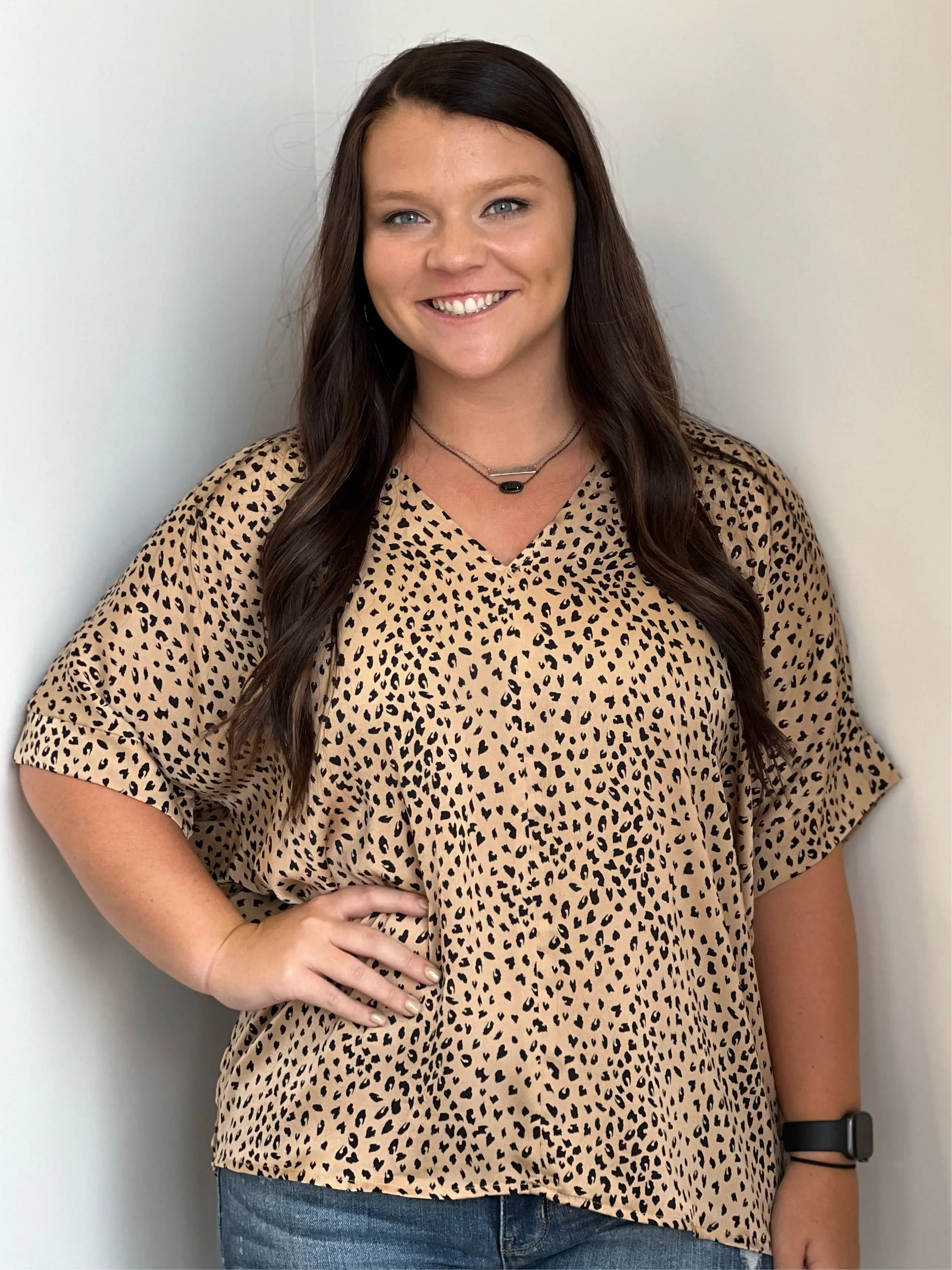 Sutton Animal Print Dress Blouse