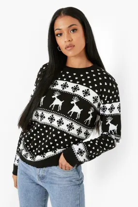 Tall Reindeer Christmas Sweater