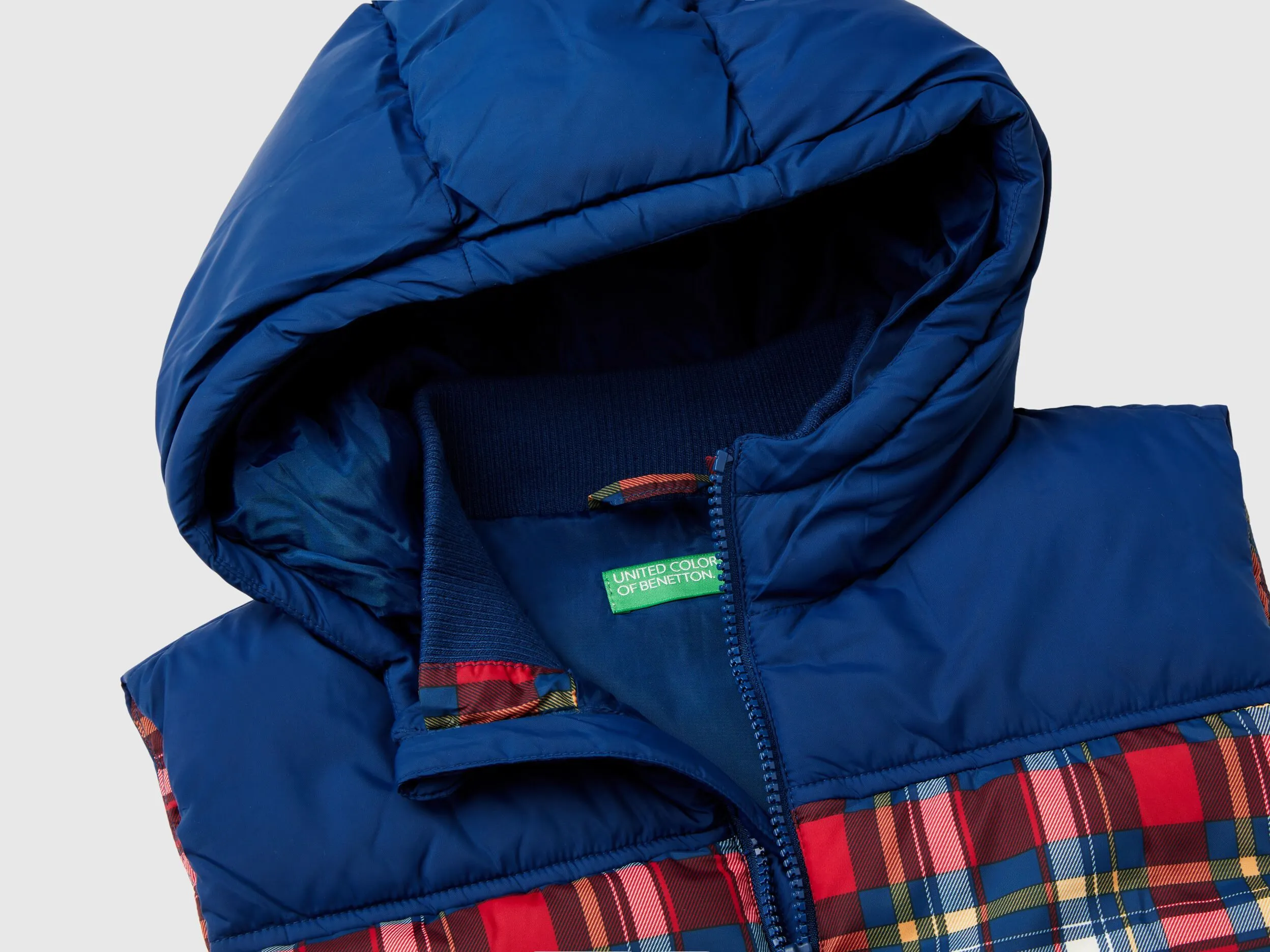 Tartan padded vest - Multi-color | Benetton