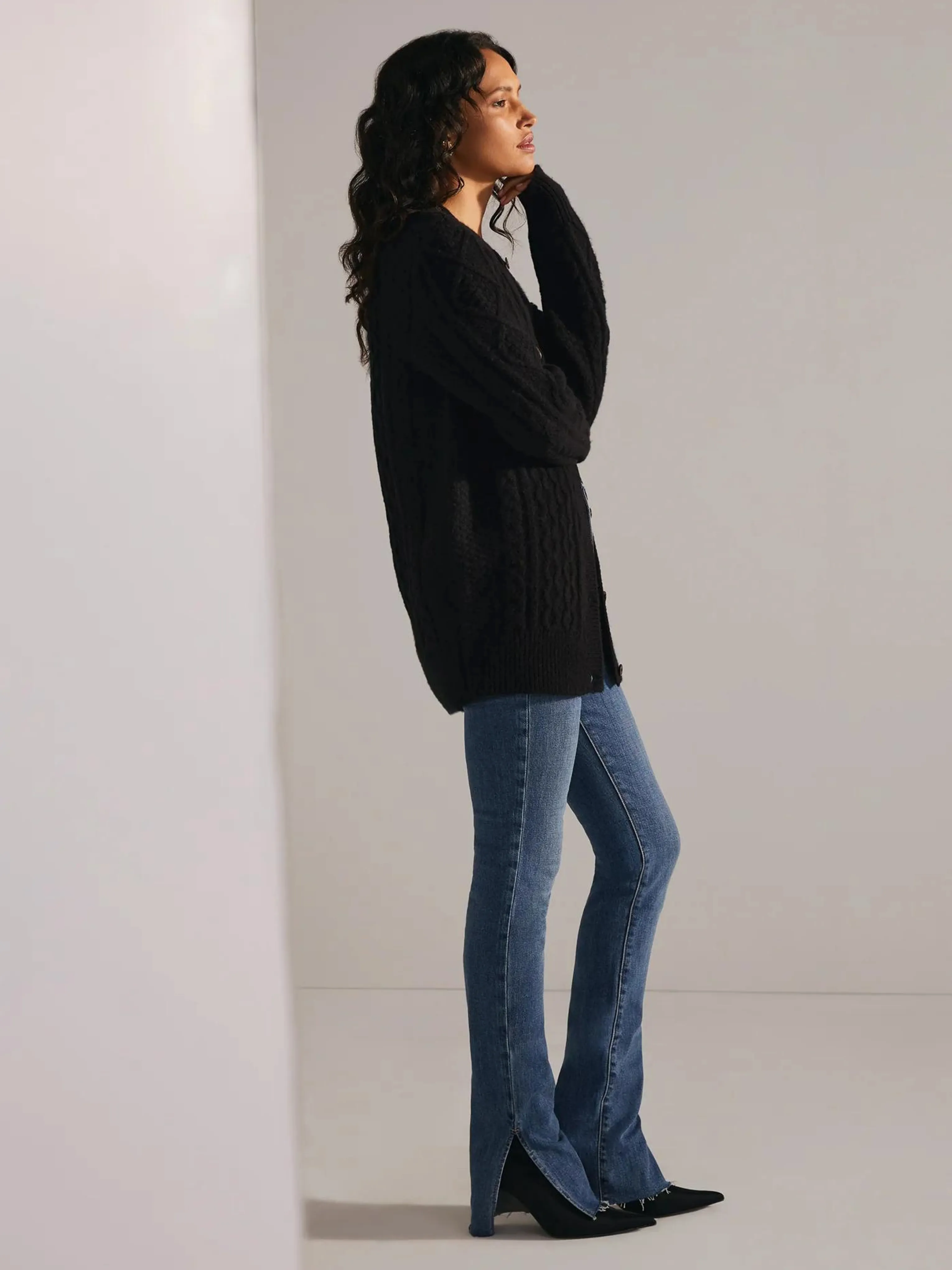 The Oversized Cardigan in Black