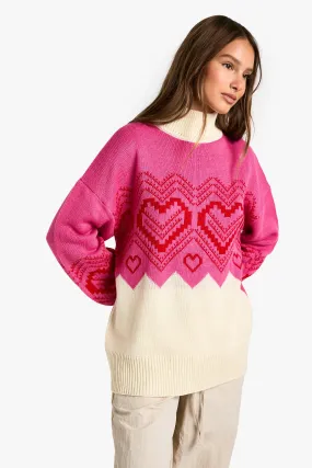 Turtleneck Heart And Farislie Christmas Sweater