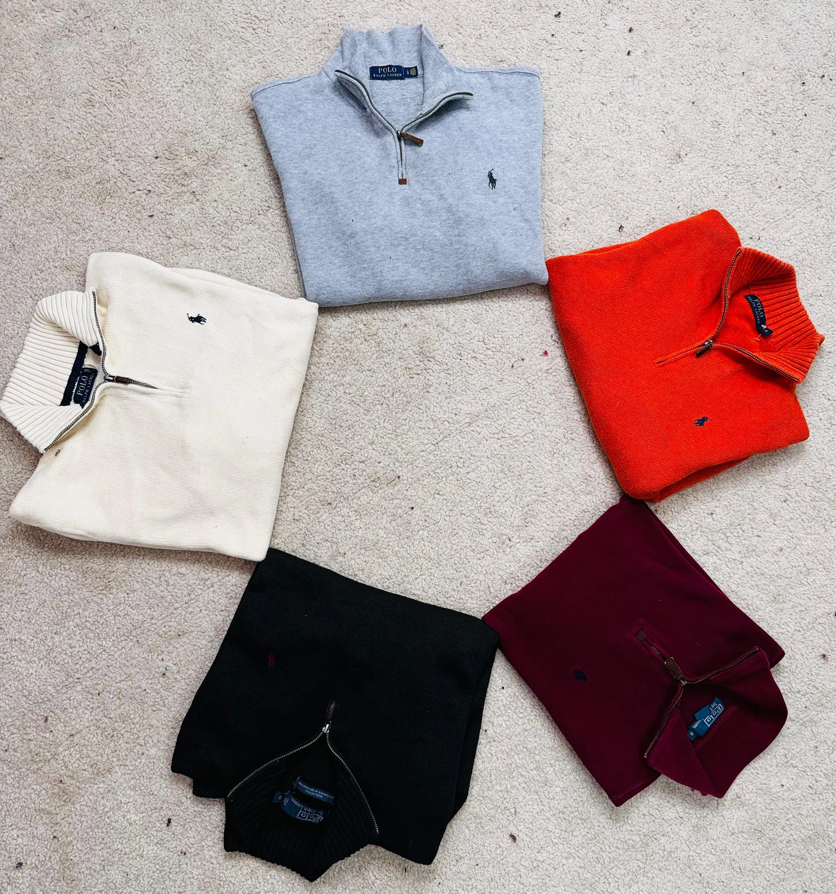 #VV27 Ralph Lauren 1/4 Zip Sweaters 25 PCs