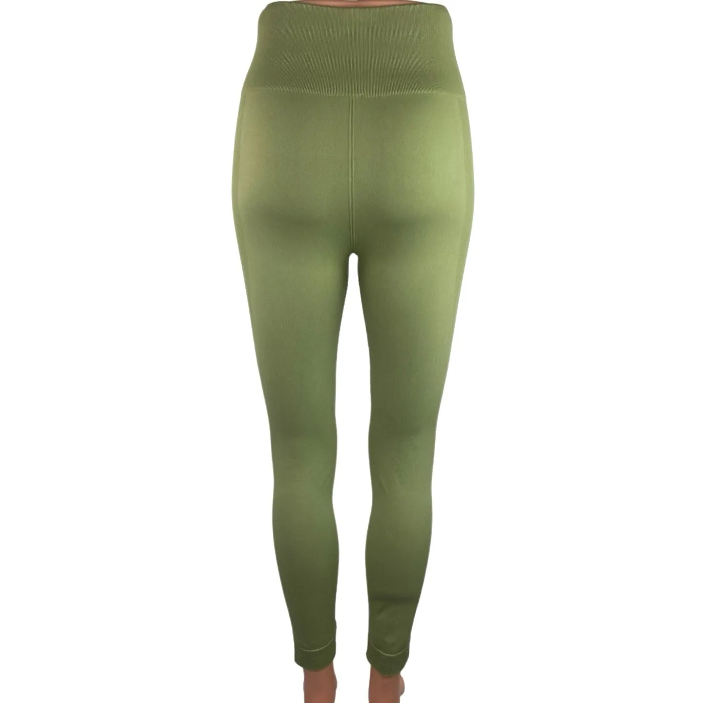 WeWoreWhat Green High Rise Wide Waistband Pull On Athletic Leggings Size S