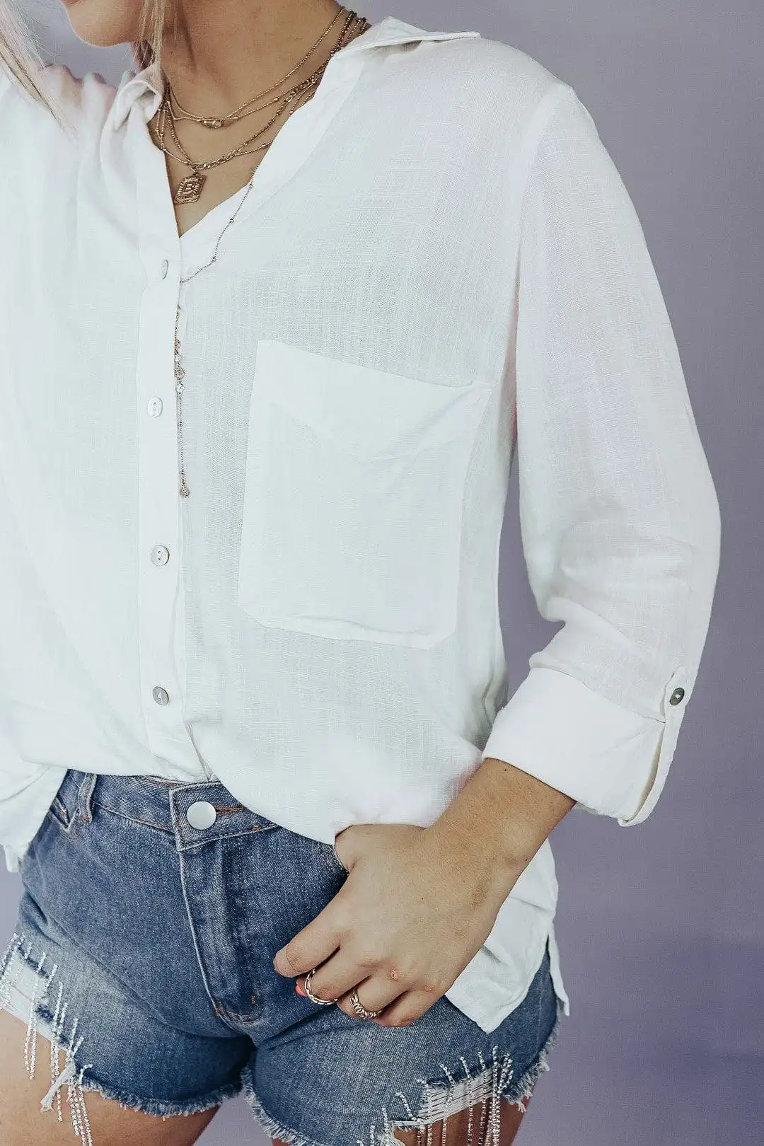 White Out Of The Office Blouse