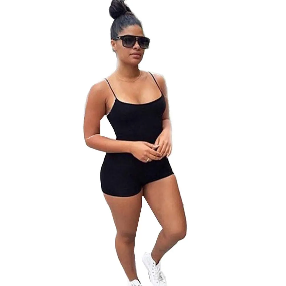 Women Playsuit Jumpsuit Black Tube Top Ladies Rompers Sexy Womens Jumpsuit Overalls